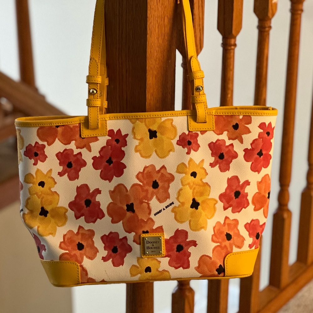 Dooney & Bourke Floral Tote - Yellow, Red, and Orange